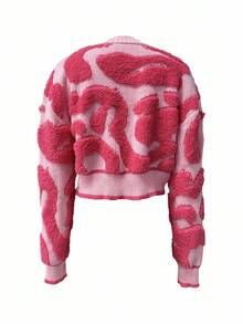 INAWLY Women's Contrast Color V-Neck Long Sleeve Button-Up Cardigan, Suitable For Autumn/Winter