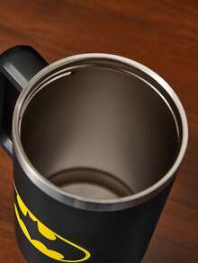 BATMAN X SHEIN 40oz Tumbler With Handle, Insulated Cup, Vacuum Insulated Water Bottle, Leak-Proof Lid And Straw, Stainless Steel Travel Mug, Car Mug - Black - View 6