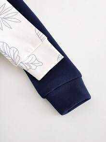 Cozy Pixies 4 pezzi Set pigiama aderente per bambino - Maglietta a girocollo a maniche lunghe e pantaloni lunghi in maglia morbida tinta unita, Maglietta a girocollo a maniche lunghe con stampa floreale e pantaloni lunghi in vita elastica