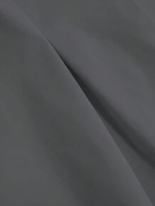 SHEIN Unity Áo khoác blazer nữ tay dài cổ ve lật màu trơn thời trang đa năng - Xám - Xem 3