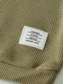 Cozy Pixies 2pcs/Set Unisex Baby Girl Solid Dropped Shoulder Hooded Sweatshirt And Flare Leg Pants Outfit - Army Green - View 4