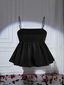 SHEIN MOD Plus Size Black Embroidered Lace Vintage Resort Style Embroidered Women Camisole Black Babydoll Top Embroidered Top,Halloween,Autumn Clothes,Fall Clothes,Retro,Chic,Vintage Style Embroidered Peasant Crop Top For Women, Summer, Casual, Boho, Country Concert, Rave Festival, Festival, Western, Brunch, Beach, Cute, Fairy Core, Going Out Tops, Boho Tops, Party Tops, Black Top, Rave Top