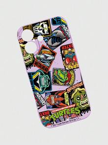 TEENAGE MUTANT NINJA TURTLES | ROMWE 1pc Turtle Phone Case, Purple, Compatible With IPhone 11 12 13 14 15 Pro Max 16 - Multicolor - View 3