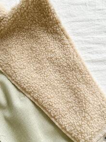 SHEIN Playful Pals Baby Boys' Thermal Lined Long Sleeve Jacket Fall Winter - Apricot - View 7