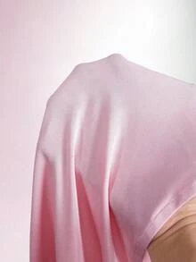 Amplova 深 V 领挂脖亮片与毛茸茸拼布紧身迷你连衣裙 - 粉色 - 查看 9