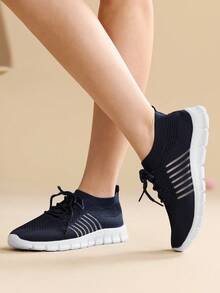 CUCCOO EASI 女士舒适、轻便、透气的日常休闲运动鞋 - 藏蓝色 - 查看 8