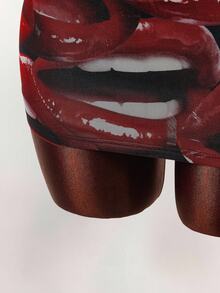 Bumpella Halloween - Sexy Full-Print Red Lip Style Short Skirt For Women, Summer Skirt - Ladies - Multicolor - View 8
