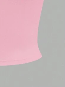 SHEIN EZwear 4 件女式黑色、棕色、粉色、白色紧身短款休闲背心，适合夏季 - 彩色 - 查看 9