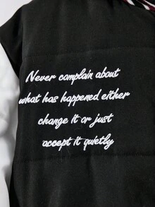 男童冬季夹克新款加厚棒球款外套，适合大童秋冬加厚保暖外套 - 黑色 - 查看 6