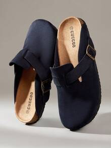 Solecia Men's Casual Versatile Solid Color Sandals - Navy Blue - View 2