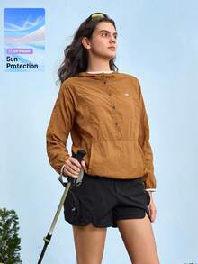 In My Nature 女士休闲连帽户外夹克 - 棕色 - 查看 1