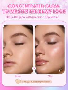 SHEGLAM Crystal Jelly Glaze Stick-Champagne Gleam Brand Beauty Makeup Face Paint Cosmetic For Women Girls Perfect For Fall Winter Ideal For Y2K Fancy Fashion Suitable For Birthday Christmas Present Party Ready Best Color