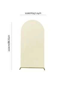 SHEIN 1 pièce Couvre-porte en arc beige unicolore - Couvre-arc décoratif de style moderne en polyester élastique en forme de U, lavable, convenant pour les festivals, les mariages et l'usage domestique