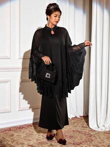 Cravure Halloween Plus Size Co-Ords Fall Cloth For Women - Black - View 7