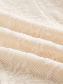 SHEIN MOD 女式杏色花卉蕾丝修身喇叭袖中长连衣裙 - 杏色 - 查看 5