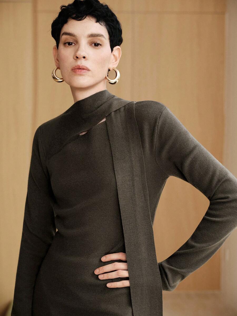 Uhlyne 女士商务休闲优雅简约服饰 - 灰色 - 查看 1