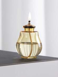 Joivida 1 pieza Lámpara de aceite de cristal de estilo Ins pequeña y creativa para aromaterapia, lámpara de aceite para decoración del hogar