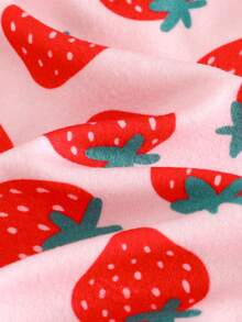 Cozy Pixies Set pigiama aderente per neonata, top a girocollo a maniche lunghe e pantaloni in maglia morbida con stampa di frutta