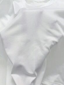 INAWLY Camiseta de manga larga con cuello redondo de unicolor y estilo minimalista para tallas grandes