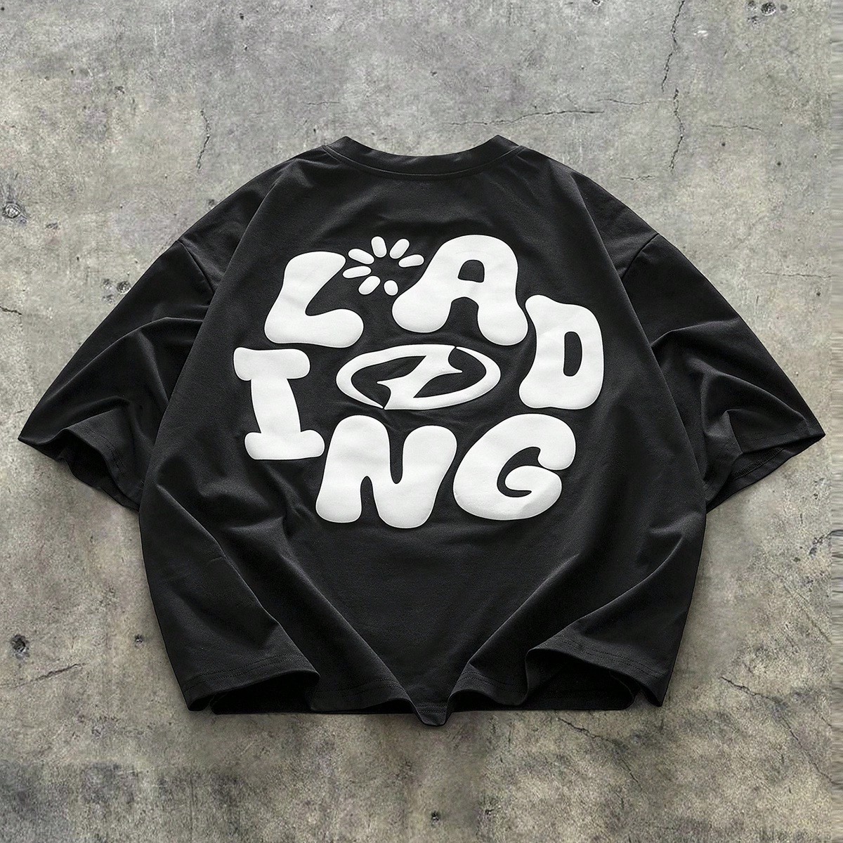 Camiseta de manga corta de punto casual y holgada para hombre, de uso diario y con estilo