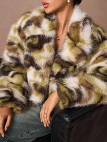 Lumalex Kunstfell Kurze Loose Fit Damen Jacke - Grau - Übersicht 11