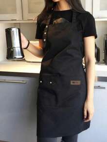 1/2/3/5pcs Apron, Household Waterproof And Oil-Proof Apron, Adjustable Bib Apron, Kitchen Cooking Aprons