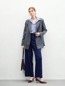 CUCCOO BIZCHIC 女士时尚勃艮第酒红色舒适尖头小猫跟高跟鞋，适合通勤、约会、派对、度假、办公室穿着 - 酒紅色 - 查看 10