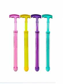 Zazumi 1Pc 32cm Long Multi Nozzle Water Gun With Pull Out Sprayer Super Soaker Water Cannon Summer Fun Water Jet Toy For Outdoor Pool Beach Party Game Multi Color Splash Battle Toy Water Blaster