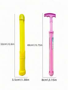 Zazumi 1Pc 32cm Long Multi Nozzle Water Gun With Pull Out Sprayer Super Soaker Water Cannon Summer Fun Water Jet Toy For Outdoor Pool Beach Party Game Multi Color Splash Battle Toy Water Blaster