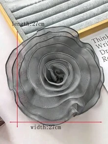 Extra Large Plain Organza Multi-Layer Ruffled Fabric Flower, Simple Design For DIY Clothing, Wedding Dress, Garment Accessories - Multicolor - View 38