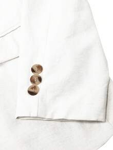 Manfinity Homme Men's Solid Color Lapel Neck Long Sleeve Blazer And Trousers Suit Set