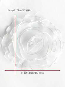 Extra Large Plain Organza Multi-Layer Ruffled Fabric Flower, Simple Design For DIY Clothing, Wedding Dress, Garment Accessories - Multicolor - View 15