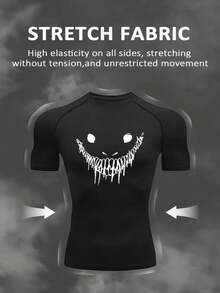 Manfinity Sport Corelite Men's Sports Set, T-Shirt And Shorts, Fashionable For Summer Workout Clothes Running Sets - Black - View 4