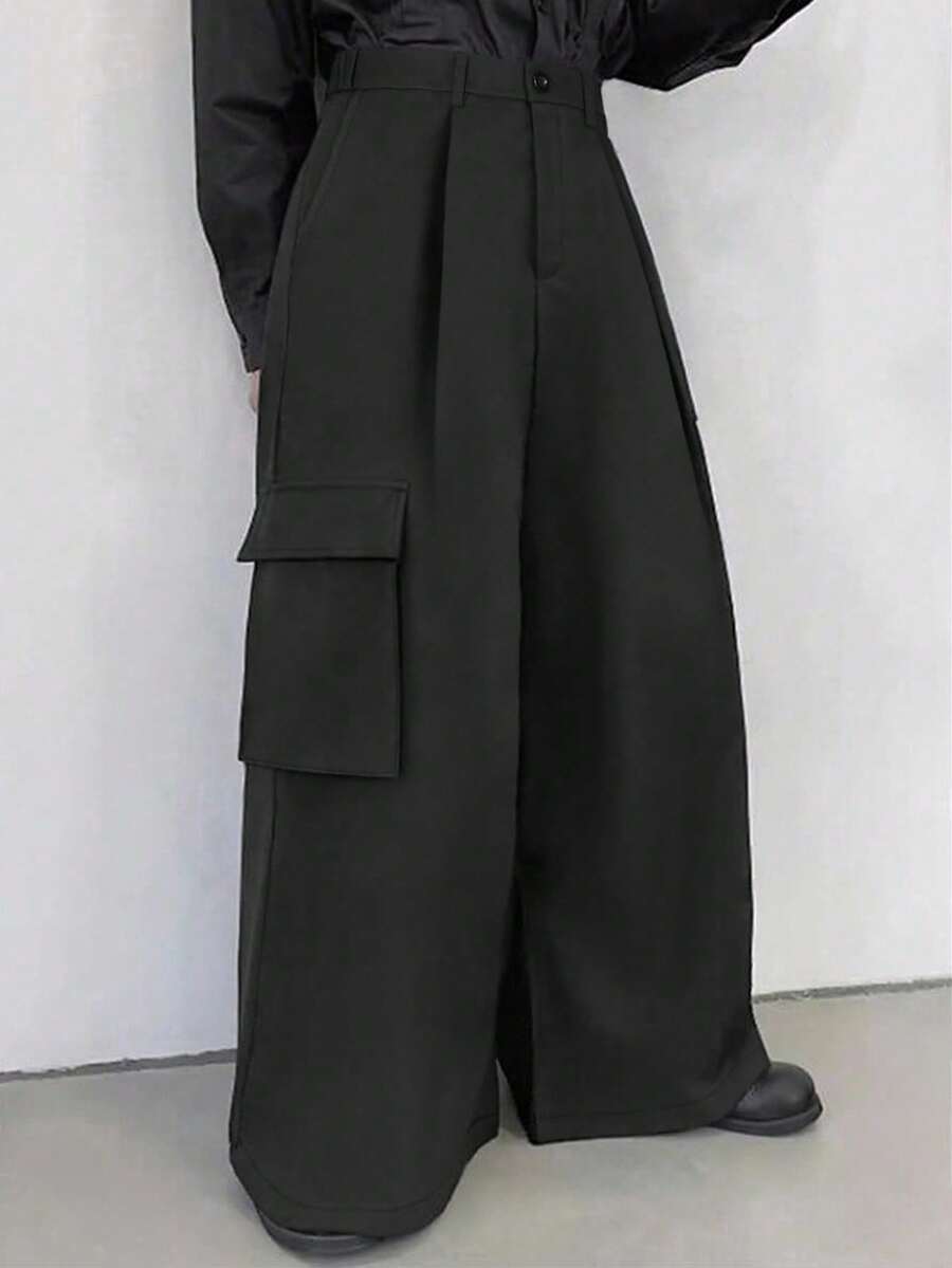 Manfinity Roghcode Men Pants,Back To School, For Fall - Black - View 1