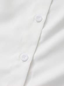 SHEIN Sparklyn 三件套：少女蝴蝶结背心、菱格纹背心、白色衬衫和百褶裙，适合返校季秋冬季的学院风套装 - 黑與白 - 查看 9