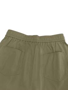 Chillumni Quần Cargo dáng rộng có túi bên hông dành cho nam, dành cho mùa thu - màu xanh lá - Xem 8