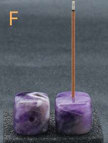 SHEIN 1 件，天然石香座，方形香棒座天然石工艺饰品，迷你香棒底座支架燃烧器饰品房间装饰卧室配件家居用品配件万圣节、幽灵、秋季、节日、节日圣诞节、冬季、节日、节日