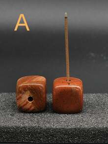 SHEIN 1 件，天然石香座，方形香棒座天然石工艺饰品，迷你香棒底座支架燃烧器饰品房间装饰卧室配件家居用品配件万圣节、幽灵、秋季、节日、节日圣诞节、冬季、节日、节日