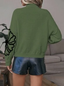 EMERY ROSE 女士休闲宽松长袖套头衫 - 彩色 - 查看 2