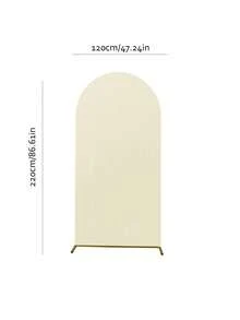 SHEIN 1 pièce Couvre-porte en arc beige unicolore - Couvre-arc décoratif de style moderne en polyester élastique en forme de U, lavable, convenant pour les festivals, les mariages et l'usage domestique