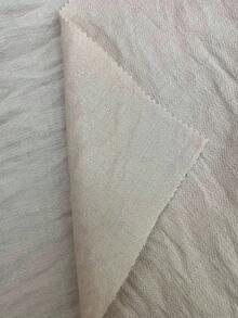 SHEIN LUNE Váy sơ mi công sở thường ngày màu trơn dành cho nữ có cổ, vạt trước, túi ngực, thắt lưng eo, viền xẻ, cổ tay loe, dáng rộng, dài, dành cho mùa xuân/hè - Màu Khaki - Xem 8