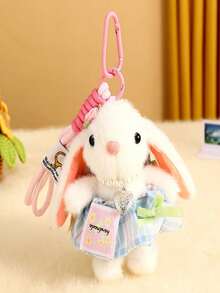 1PC Creative Fluffy Princess Dress Bunny Keychain Cute Cartoon Lop Ear Rabbit Doll Changeable Outfit Bag Charm Exquisite Gift For Women Girls Friends Birthday Valentine Christmas Party Kawaii Aesthetic Fashion Accessories - Multicolor - View 8