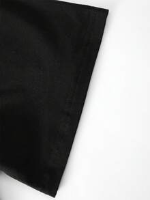 Manfinity ZONE917 男士猫咪印花短袖T恤，男士休闲户外T恤 - 黑色 - 查看 4