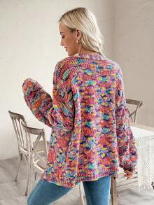 SHEIN Casual Loose Fit Long Sleeve Maternity Cardigans - Multicolor - View 2
