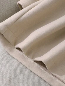 SHEIN Tween Girl' 灰色长款双排扣蝴蝶结装饰大衣，适合度假、夏季和旅行