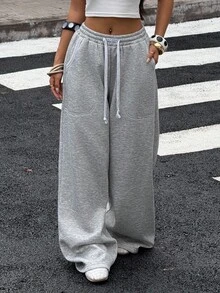 Muchica Women's Loose Casual Thermal Lined Sweatpants, Autumn/Winter