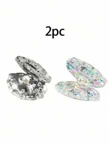 SHEIN 1 件水晶仿珍珠贝壳装饰展示，生日礼物，生日礼物，毕业礼物 - 彩色 - 查看 8