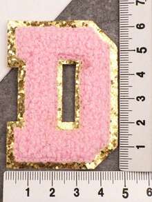 1pc, Pink A-Z 26 Patches With Letters, Ironing On Letters Patch, Clothing Jacket Bag Ornaments Accessories, Alphabet Badges Stickers - Pink - View 16