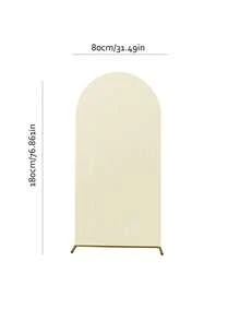 SHEIN 1 pièce Couvre-porte en arc beige unicolore - Couvre-arc décoratif de style moderne en polyester élastique en forme de U, lavable, convenant pour les festivals, les mariages et l'usage domestique