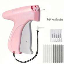 1 pièce Pistolet à points fin Stitchy, réparateur rapide de vêtements, pistolet de micro-étiquetage pour vêtements avec 6 fines aiguilles et 1000 pièces de fixation, mini outil de ourlet adhésif rapide